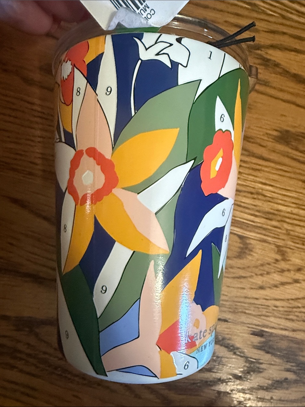 Kate spade paint by number Floral Insulated Tumbler with Lid - NWT - Picture 4 of 5